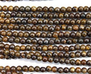 TG126 Wholesale Bronzite Loose beads, Round 3mm, 16"