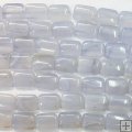 BC023 Natural Blue chalcedony loose beads rectangle 10*14mm