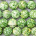 OF025 Green Ocean rainforest gemstone beads for sale coin 12mm