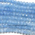 DJ054 Faceted white jade loose beads for sale rondelle 4*6mm