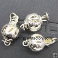 CLS014 Gold plated brass clasp 8mm , silver color