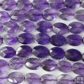 ACM088 Faceted Amethyst gemstone beads oval 8*10mm