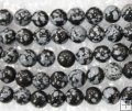 FN006 Wholesale snowflake obsidian gemstone beads round 8mm