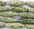 RI019 Faceted natural Rhyolite rice 12*40mm