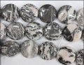 ZB056 Pink zebra jasper coin 25mm
