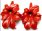 CR120 Wholesale red coral flower beads pendant 30*50mm
