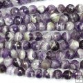 ACM116 Faceted Dog teeth Amethyst loose beads round 8mm