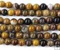 WD018 Wholesale gemstone loose beads wood fossil round 4mm