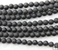 BN008 Wholesale black stone loose beads round 6mm