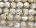 SS026 Wholesale Sea shell beads, Round 4mm 16"