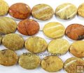 CF051 swirly coral fossil gemstone beads on sale oval 15*20mm