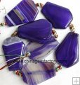BZ202 Pink vein loose gem agate beads trapezoid 27*40mm