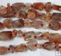FB120 Faceted sunstone loose beads 8-10mm