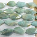 FB049 Faceted Amazonite loose beads 14*24mm