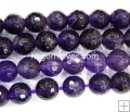 AM008 Faceted wholesale Amethyst gemstone loose beads round 10mm