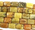 CF040 coral fossil gemstone beads for sale rectangle 10*14mm