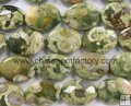 RI010 Faceted natural Rhyolite jewelry beads oval 8*10mm