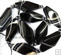BZ078 black stripe agate 16*34mm