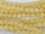 YW009 Wholesale yellow jade gemstone on sale round 4mm