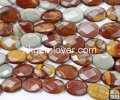 NJ009 Faceted Noreena Jasper, Gemstone beads, Oval 10*14mm