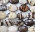 ZB083 brown zebra jasper gemstone beads oval 13*18mm