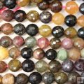 TM051 Faceted Natural turmaline loose beads Round 8mm