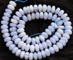 BC001 Wholesale Blue Chalcedony Rondelle Loose Beads 5*8mm, 16"