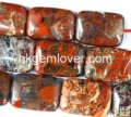 FJ013 brecciated jasper gemstone beads rectangle 18*25mm