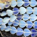 OP003 Opaline loose beads heart 14mm