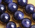 BU010 wholesale blue sand gemstone loose beads round 12mm