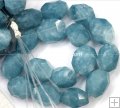 SP034 Faceted blue Quartz gemstone loose beads round 18*25mm 16"
