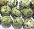 RI048 Faceted natural Rhyolite loose beads round 20mm