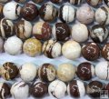 ZB073 Australian brown zebra jasper loose beads round 8mm