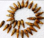 TG079 Yellow Tiger's Eye, Bottle 6*26mm, Wholesale Beads 16"