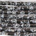 FN021 snowflake obsidian beads 4*5mm