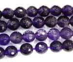 AM008 Faceted wholesale Amethyst gemstone loose beads round 10mm