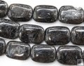 T230 Blue Spectrolite Stone Beads, 18*25mm Rectangle, sold 16inc