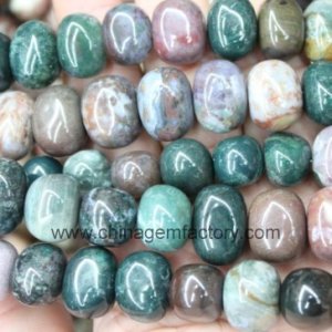 FB087 Indian agate loose beads 10*15mm