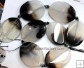 BZ298 white black agate loose beads oval 30*40mm wholesale