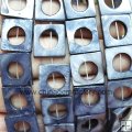 WL046 gray water shell loose beads square 8mm hole 15mm