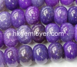 DE005 Wholesale purple dragon vein agate beads rondelle 10*14mm