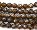 TG107 Faceted Bronzite Loose beads , Round 12mm, 16"
