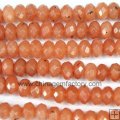 DY323 Faceted orange jade loose beads rondelle 5*8mm