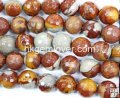 NJ008 Faceted Noreena Jasper, Gemstone beads, Round 14mm