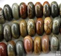 PR025 Picasso Jasper gemstone beads on sale rondelle 7*14mm